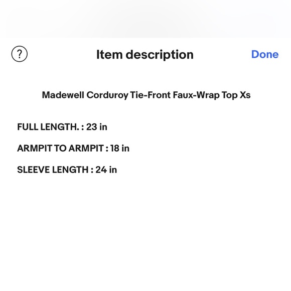 Madewell Corduroy Tie-Front Faux-Wrap Top. - Picture 14 of 14